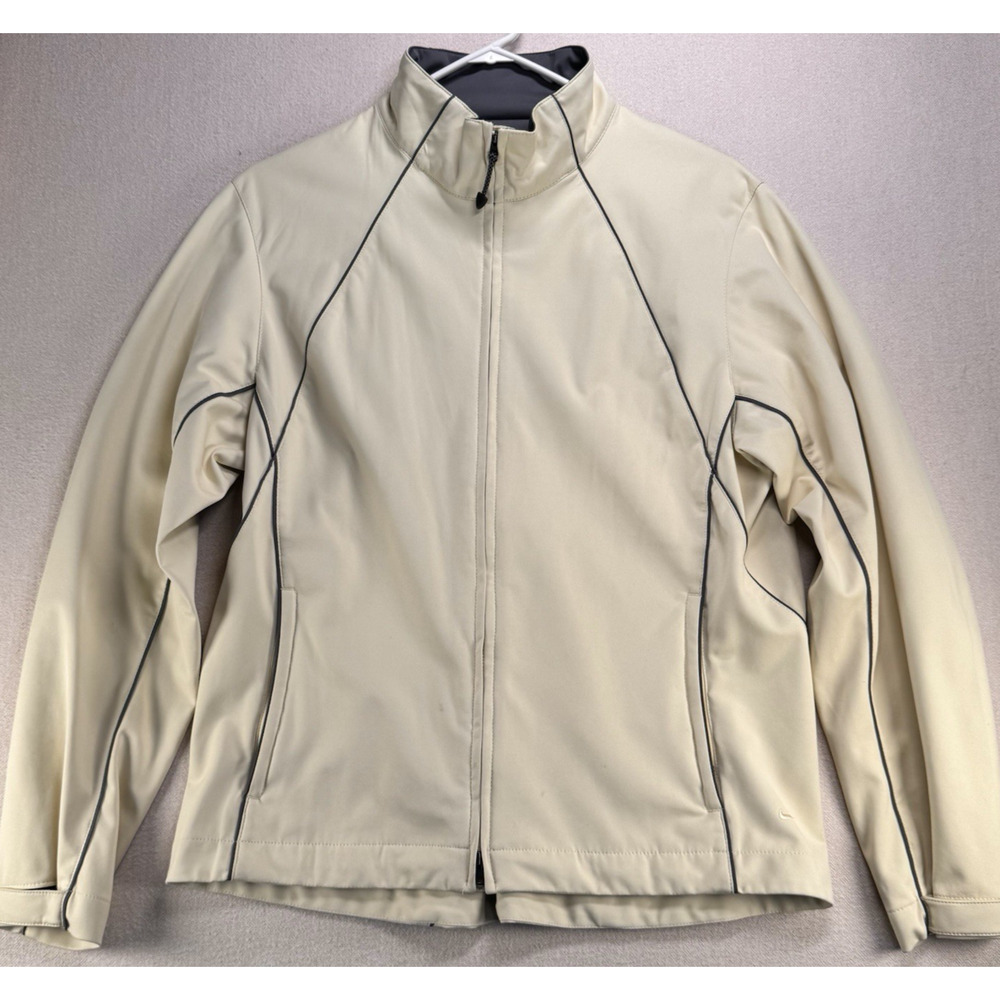 Nike Golf Performance Jacket L 12-14 Women's Ivory White Full-Zip Vintage